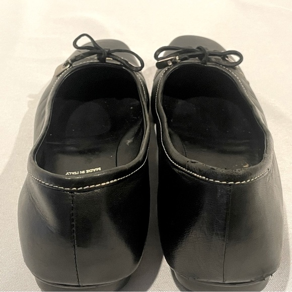 PRADA Authentic Black Leather Round Toe Ballet Flats Women’s 37 1/2 (7 1/2) - Picture 10 of 15